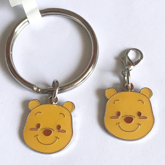Vintage Disney Winnie the Pooh Bear Keychain & Charm Bundle Disneyana Purse - Picture 7 of 10